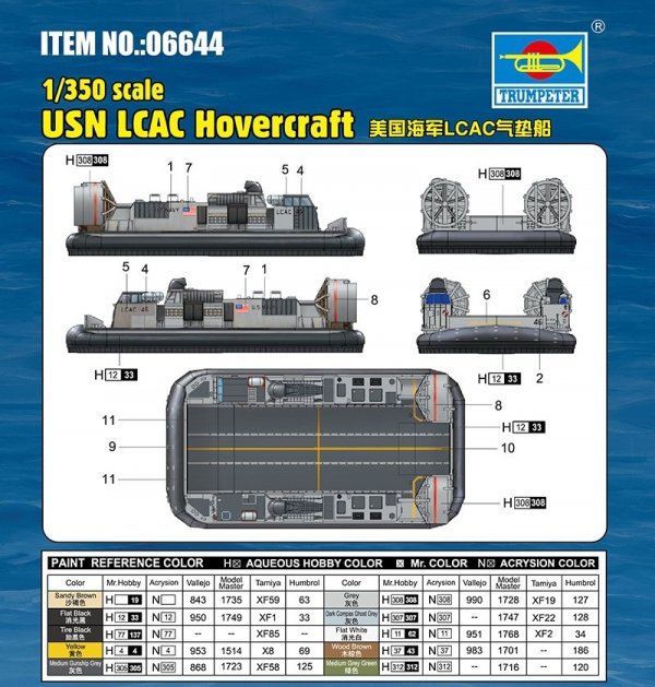 Trumpeter 06644 USN LCAC Hovercraft