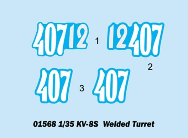 Trumpeter 01568 Kv-8S Weldet Turr.