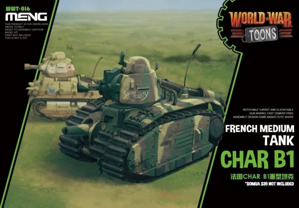 Meng WWT-016 World War Toons Char B1 French Medium Tank