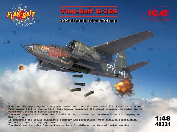 ICM 48321 'Flak-Bait' B-26B 322nd Bombardment Group 1/48
