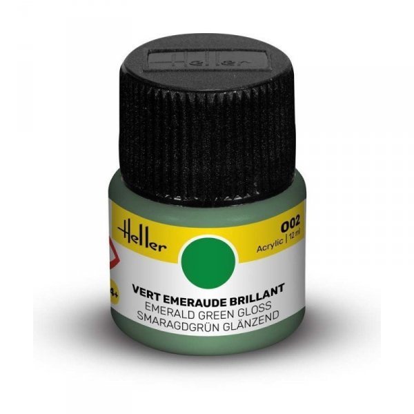 Heller Acrylic Paint 002 Emerald Green Gloss 12 ml