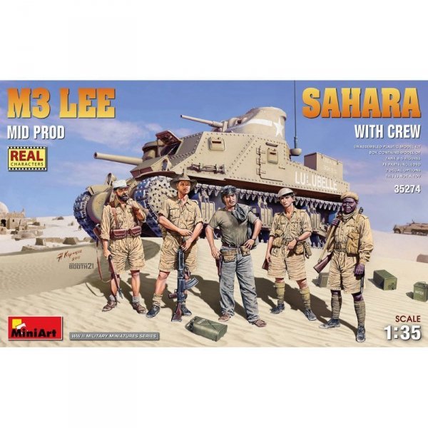 Mini Art 35274 M3 Lee mid.production  Sahara w/crew 1/35