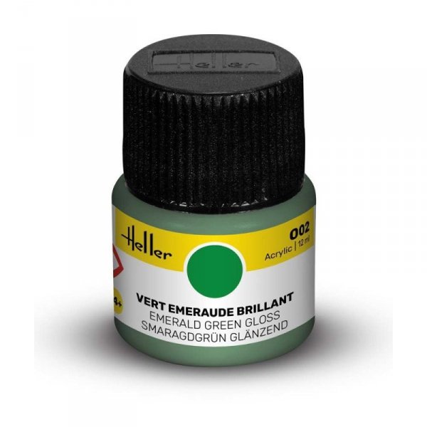 Heller Acrylic Paint 002 Emerald Green Gloss 12 ml