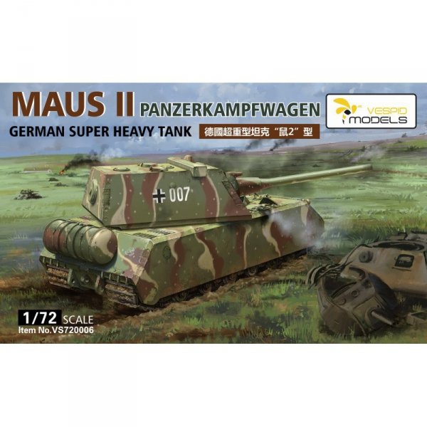 Vespid Models 720006 Maus II Panzerkampfwagen German Super Heavy Tank 1/72
