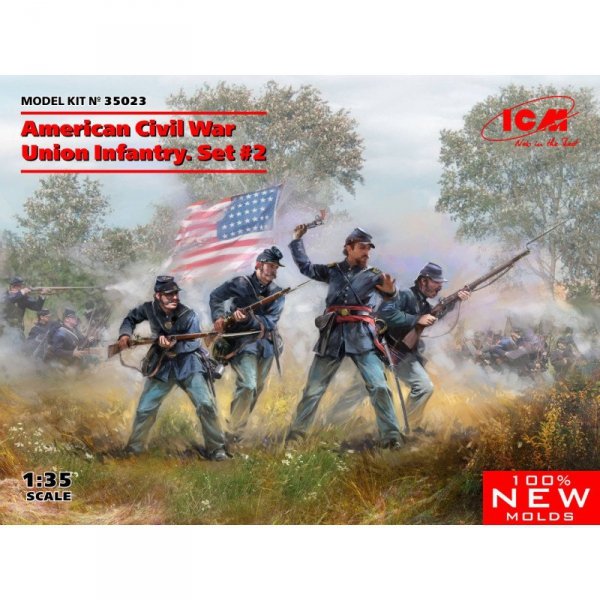 ICM 35023 American Civil War Union Infantry. Set #2 (100% new molds) 1/35