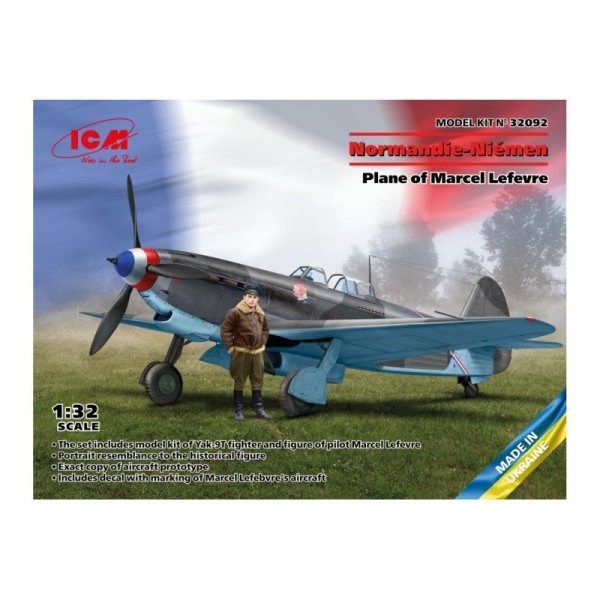 ICM 32092 Normandie-Niemen. Plane of Marcel Lefevre (Yak-9T with Marcel Lefevre figure) 1/32
