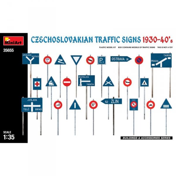Mini Art 35655 Czechoslovakian Traffic Signs 1930-40's 1/35