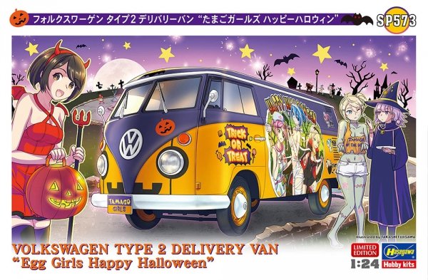 Hasegawa SP573-52373 Volkswagen Type 2 Delivery Van &quot;Egg Girls Happy Halloween&quot; 1/24