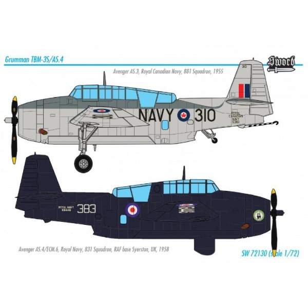Sword 72130 TBM3S/ Avenger AS.4 1/72