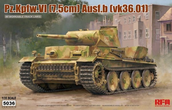 RFM-5036 Pz.Kpfw.VI (7,5cm) Ausf.B (VK36.01) w/ workable track links 1/35