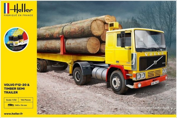 Heller 57704 Starter Set - Volvo F12-20(do drewna)