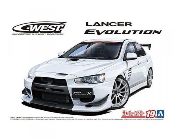 Aoshima 05897 1/24 TC#19 C-West CZ4A Lancer Evolution X '07 (Mitsubishi)