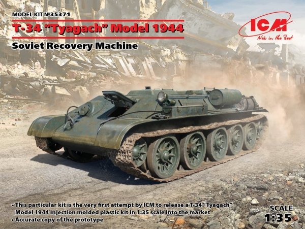 ICM 35371 T-34 Tyagach model 1944 Recovery Vehicle