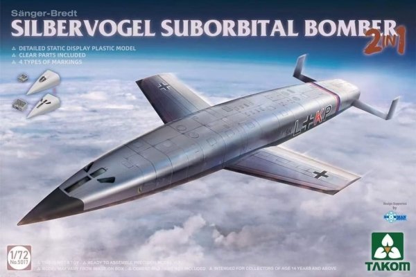 Takom 5017 Sänger-Bredt Silbervogel Suborbital Bomber 1/72