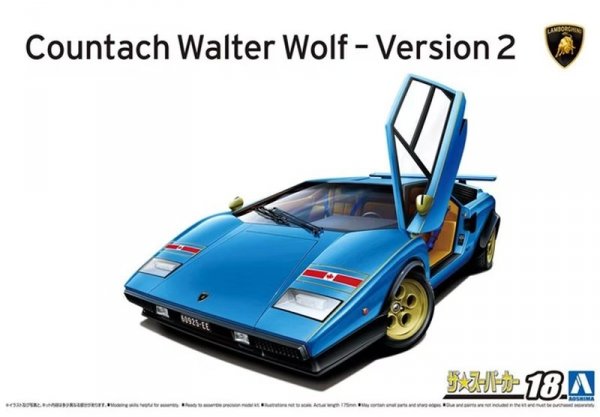 Aoshima 06383 1/24 SC#18 Countach Walter Wolf - Version 2 '76
