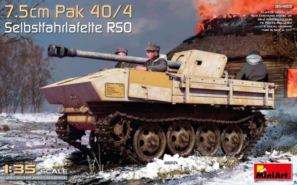 Mini Art 35483 Slebstfahrlafette RSO 7,5 cm Pak 40/4 1/35