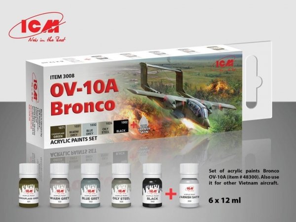 ICM 3008 Acrylic Paint Set for OV-10A Bronco