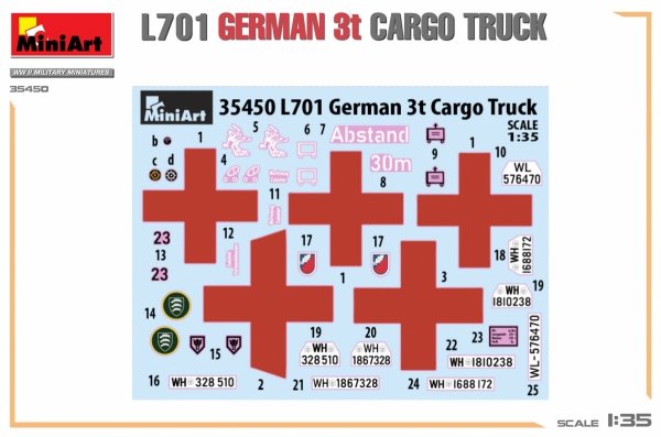Mini Art 35450 L701 German 3t Cargo Truck 1/35