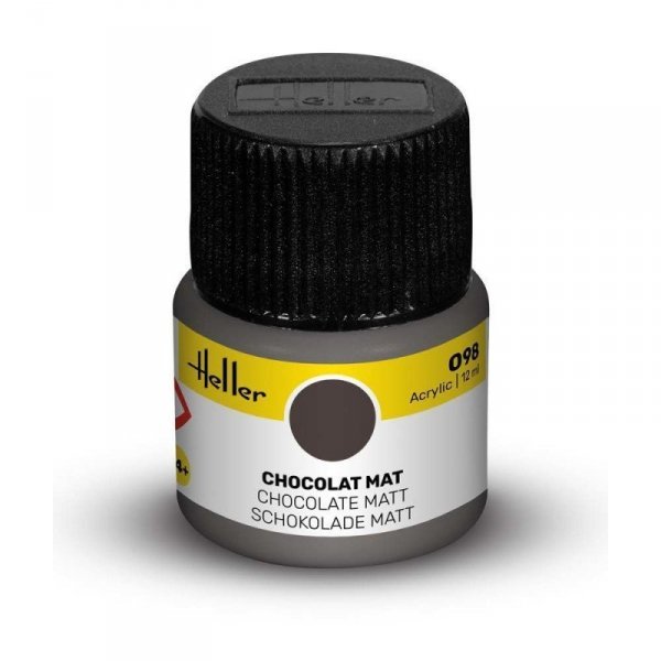Heller Acrylic Paint 098 Chocolate Matt 12 ml