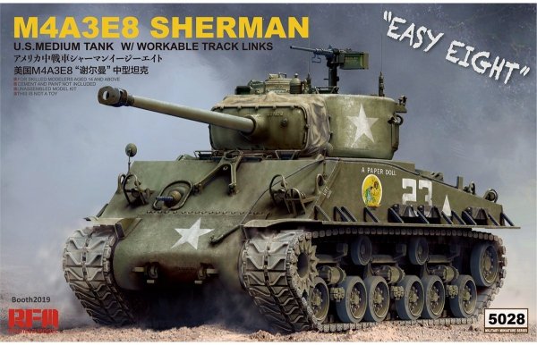 RFM-5028 M4A3E8 Sherman w/ workable track links