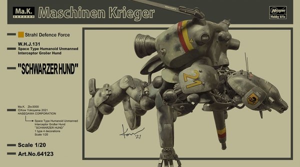 Hasegawa 64123 Maschinen Krieger Schwarzer Hund 1/20