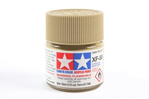 Tamiya 81788 Acrylic Mini XF-88 Dark Yellow 2 10 ml