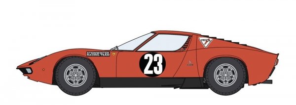 Hasegawa 20567 Lamorghini Miura P400 &quot;1968 Hockenheimring&quot; 1/24