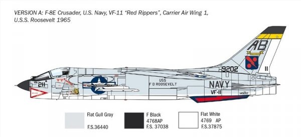 Italeri 1456 F-8E Crusader