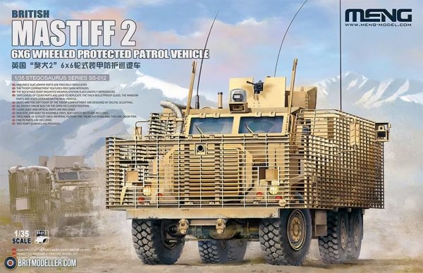 Meng SS-012 British Mastiff 2 6X6 Wheeled Protected Patrol Vehicle 1/35
