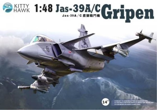 Kitty Hawk/Zimi Model 80117 Jas-39 A/C Gripen 1/48