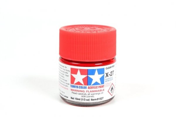 Tamiya 81527 Acrylic Mini X-27 Clear Red 10ml