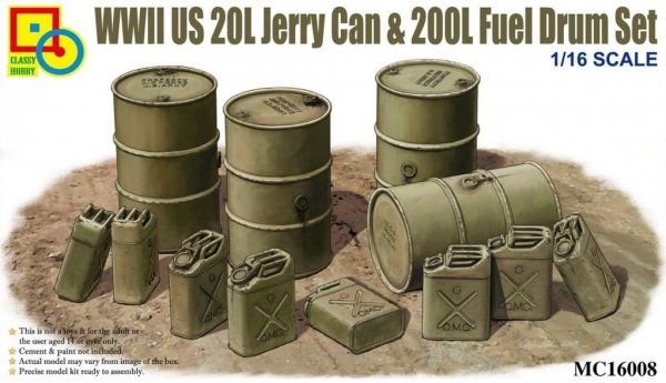 Classy 16008 WWII US20L Jerry can & drum 1/16