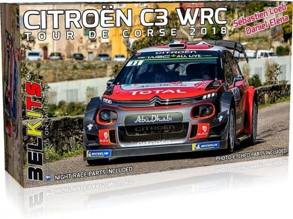 Belkits 017 Citroën C3 Loeb Tour de Corse 2018 1/24