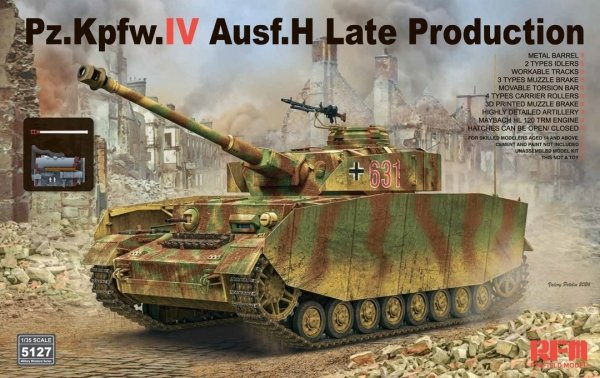 RFM 5127 Pz.Kpfw.IV Ausf.H Late Production w/ Workable Tracks 1/35