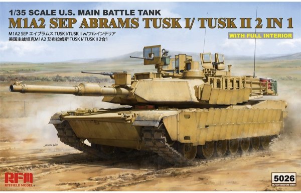 RFM-5026 M1A2 Tusk I/Tusk II w/full interior 1/35