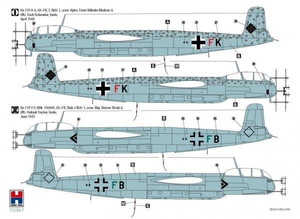 Hobby 2000 72067 Heinkel He 219 A-0 1/72
