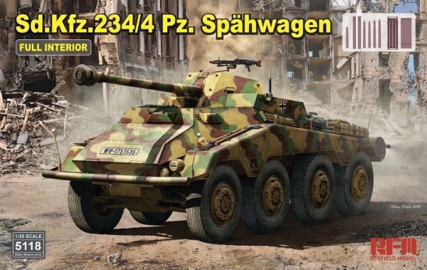 RFM 5118 Sd.Kfz.234/4 Pz.Spähwagen with Full Interior 1/35