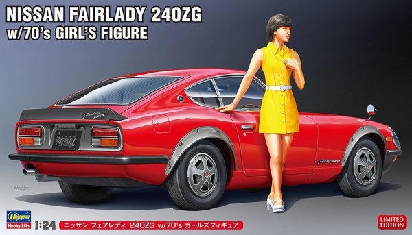 Hasegawa SP539-52339 Nissan Fairlady 240ZG w/70's Girl's Figure 1/24