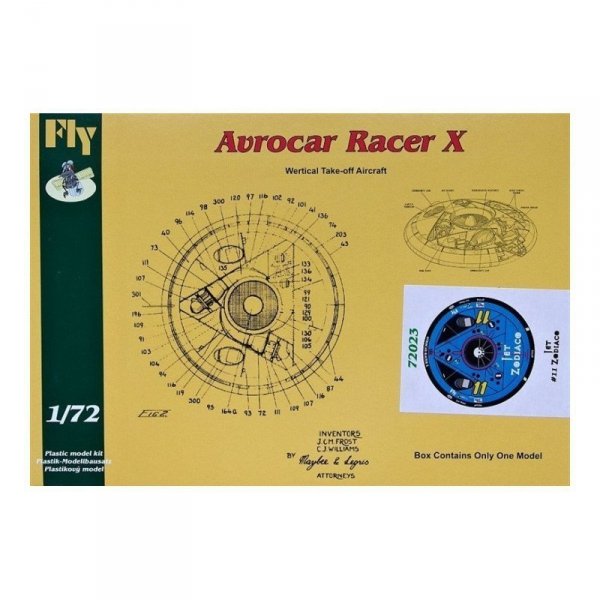Fly 72023 Avrocar Racer X &quot;Jet Zodiaco&quot;1/72