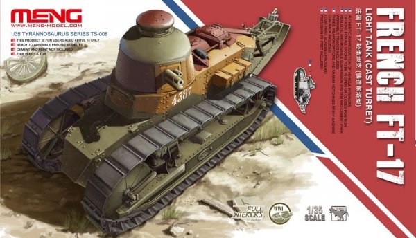 Meng TS-008 French FT-17 Light Tank (Cast Turret) 1/35