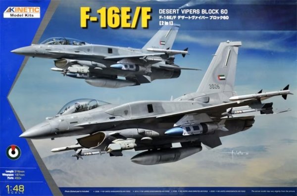 Kinetic 48136 F-16E/F Desert Vipers Block 60 1/48