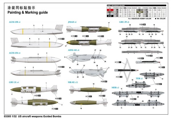 Trumpeter 03305 Us Aircraft Bombs