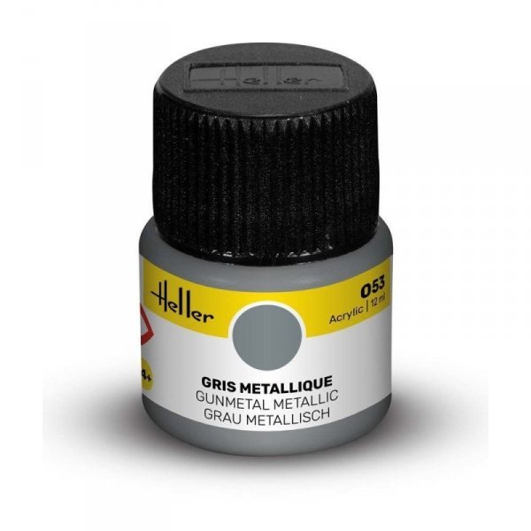 Heller Acrylic Paint 053 Gunmetal Metallic 12 ml