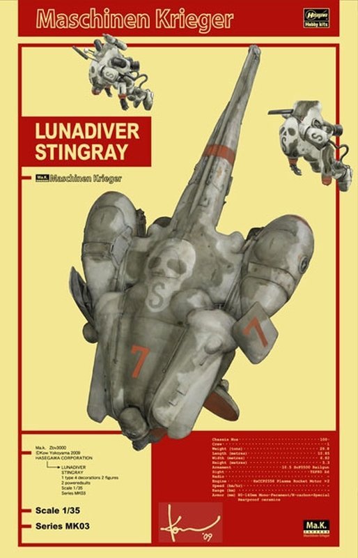 Hasegawa 64003-MK03 Lunadiver Stingray