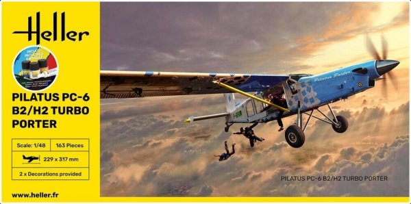 Heller 35410 Starter Kit - Pilatus PC-6 B2/H2 Turbo Porter 1/48