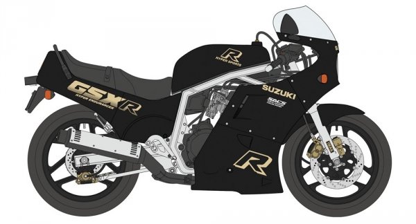 Hasegawa 21749 Suzuki GSX-R750(H) (GR71G) &quot;Black/Gold Color&quot; (1987) 1/12