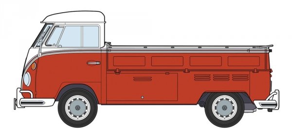 Hasegawa 20556 Volkswagen Type 2 Pick-Up Truck &quot;Red/White Paint&quot; 1/24
