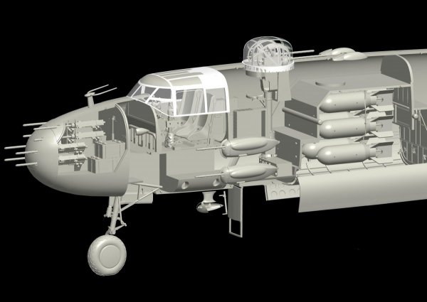 HK Models 01E02 1/32 B-25J Mitchell The Strafer