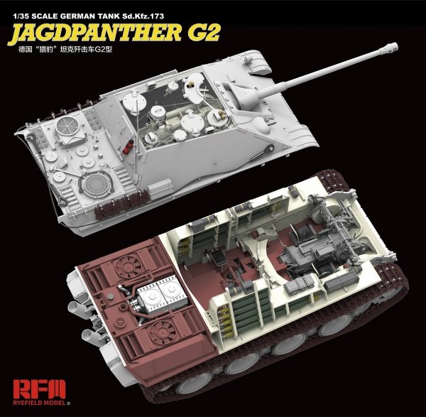 RFM-5022 Jagdpanther G2 w/full interior &amp; workable track links 1/35