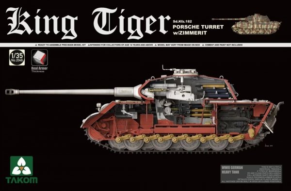 Takom 2046 SdKfz 182 King Tiger Porsche turret 1/35